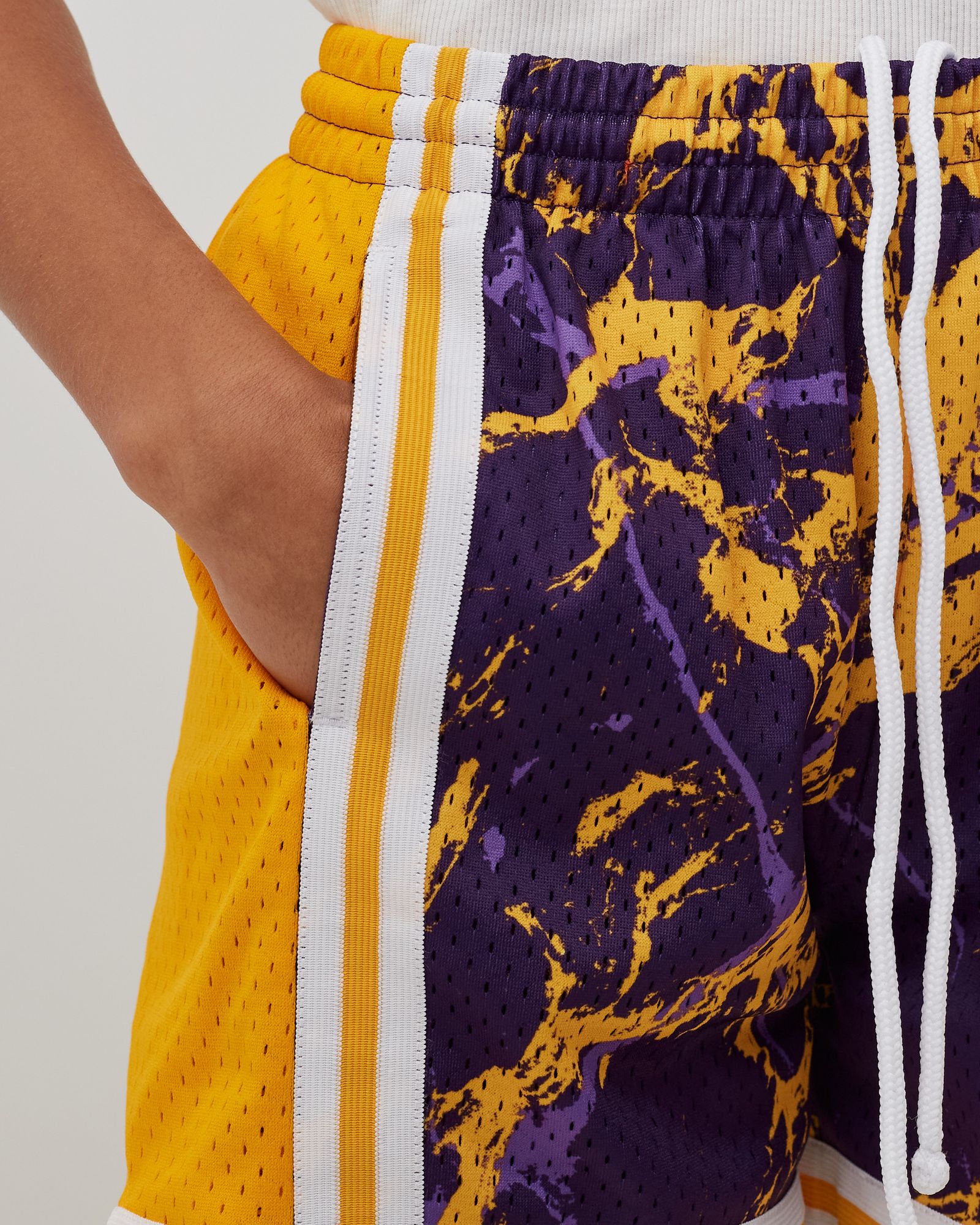 WMNS NBA W TEAM MARBLE SHORTS LAKERS
