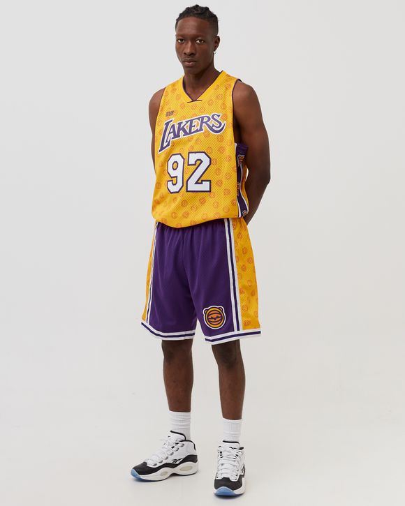los angeles lakers jersey shorts