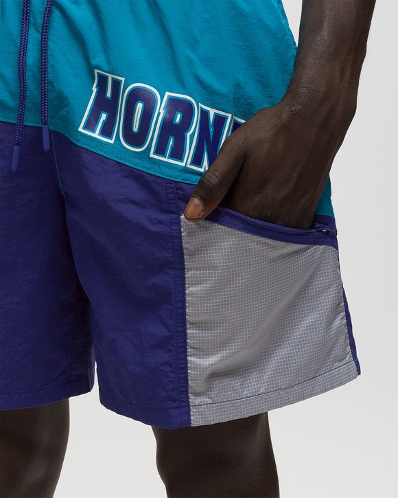 Mitchell Ness NBA NYLON UTILITY SHORT CHARLOTTE HORNETS Green Purple BSTN Store