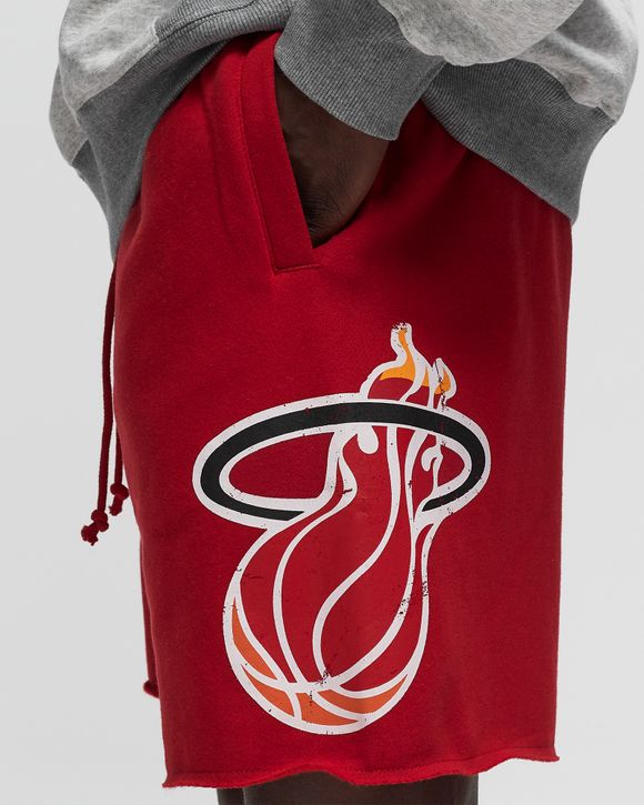 NBA POSTGAME FLEECE SHORTS VINTAGE LOGO MIAMI HEAT