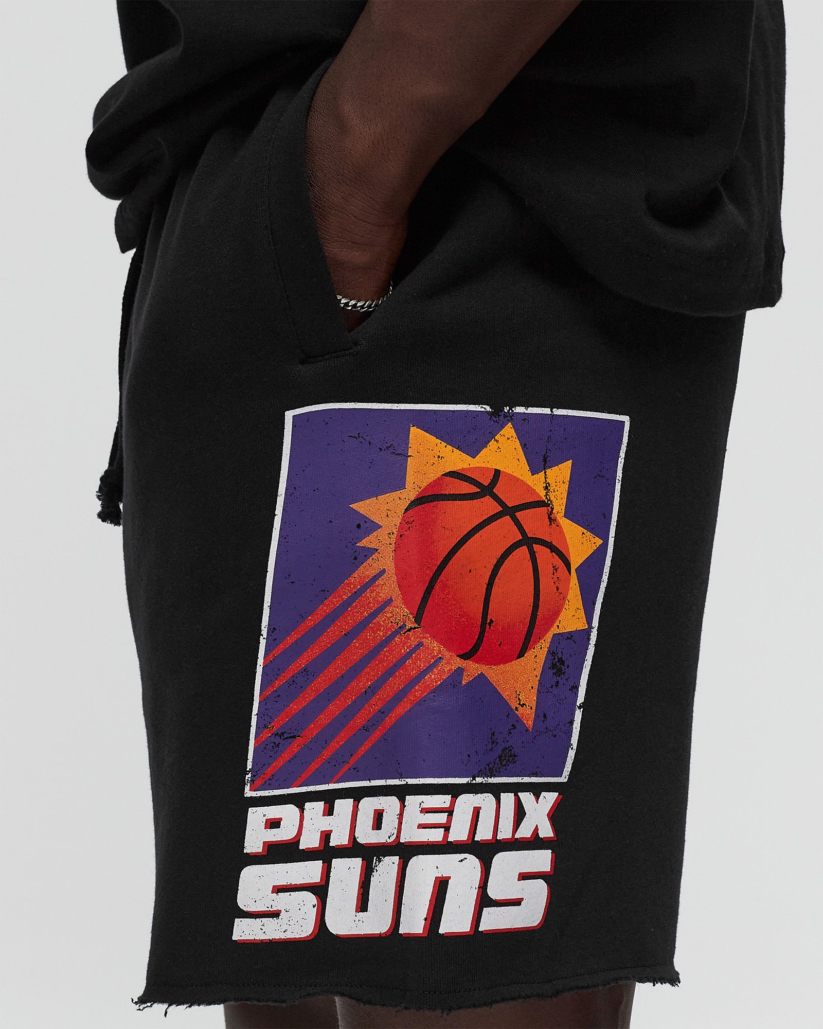 NBA POSTGAME FLEECE SHORTS VINTAGE LOGO PHOENIX SUNS