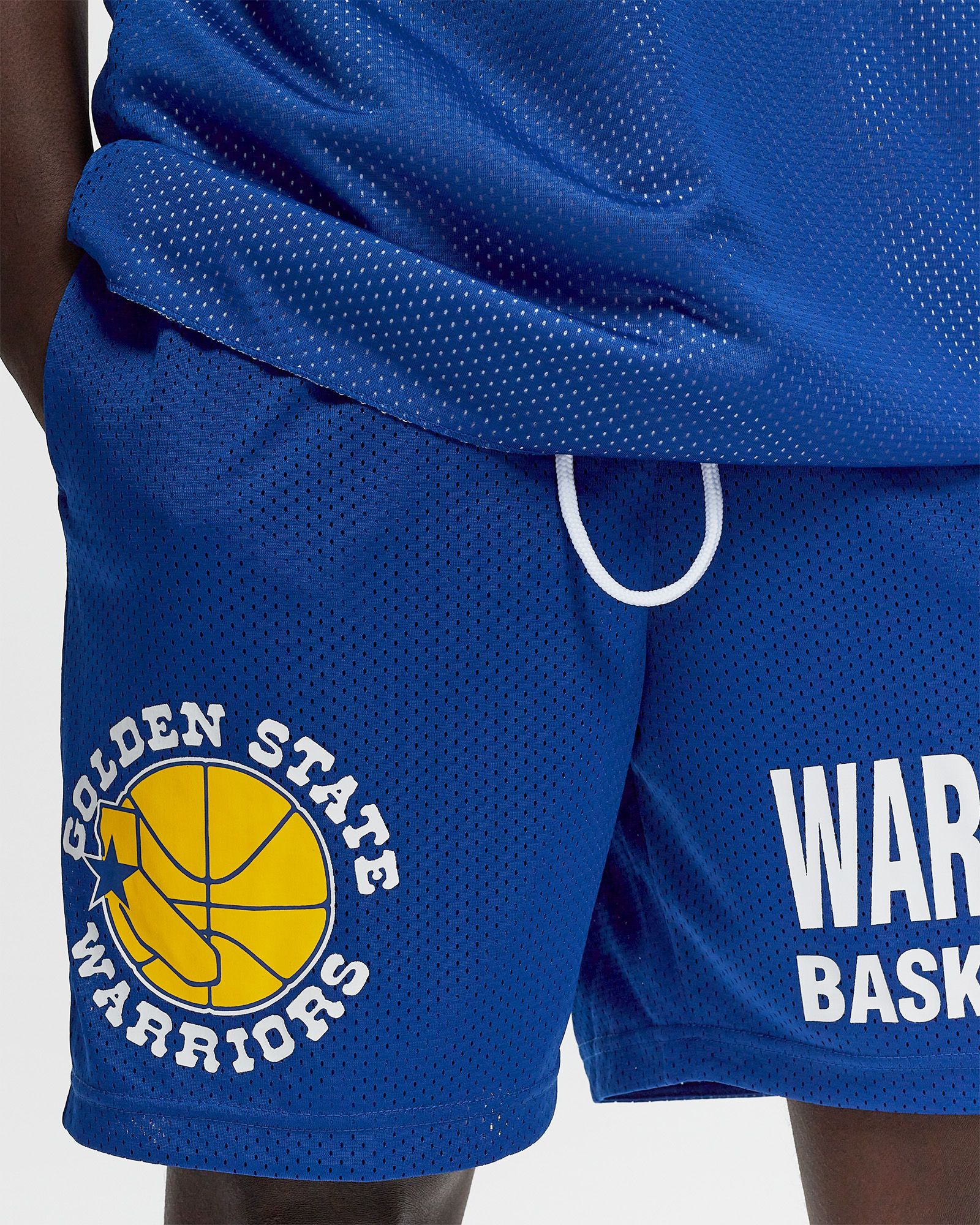 NBA GAMEDAY MESH 7IN SHORTS VINTAGE LOGO WARRIORS