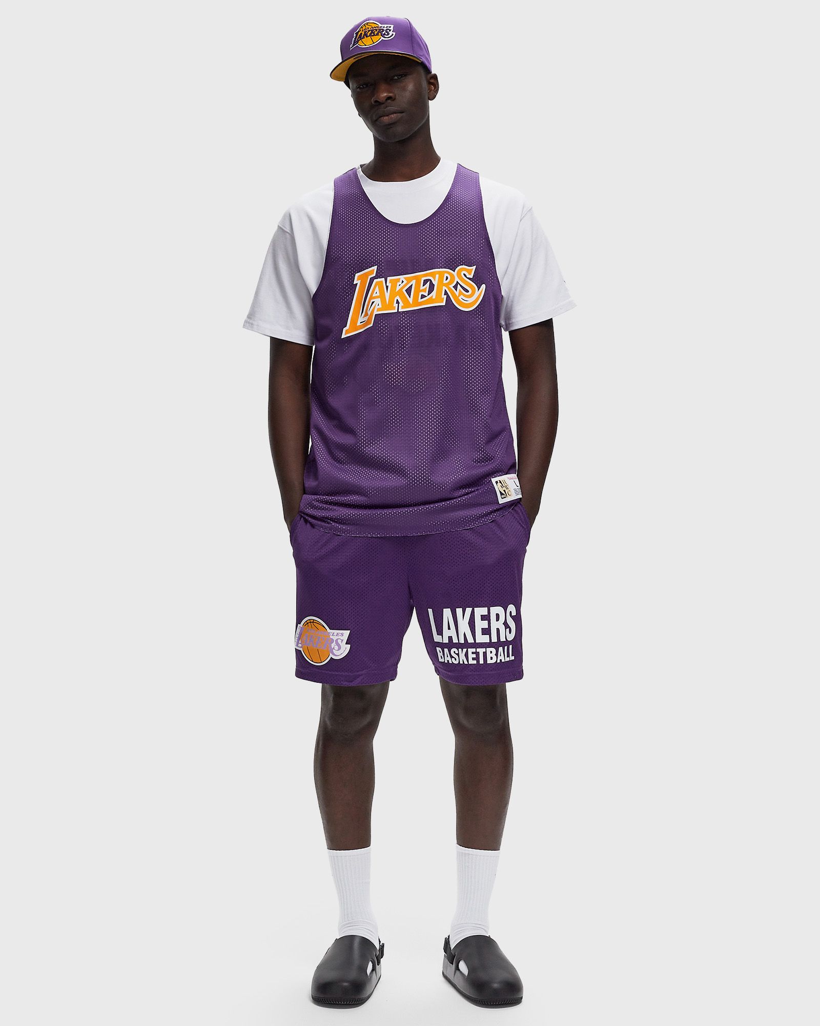 NBA GAMEDAY MESH 7IN SHORTS VINTAGE LOGO LAKERS