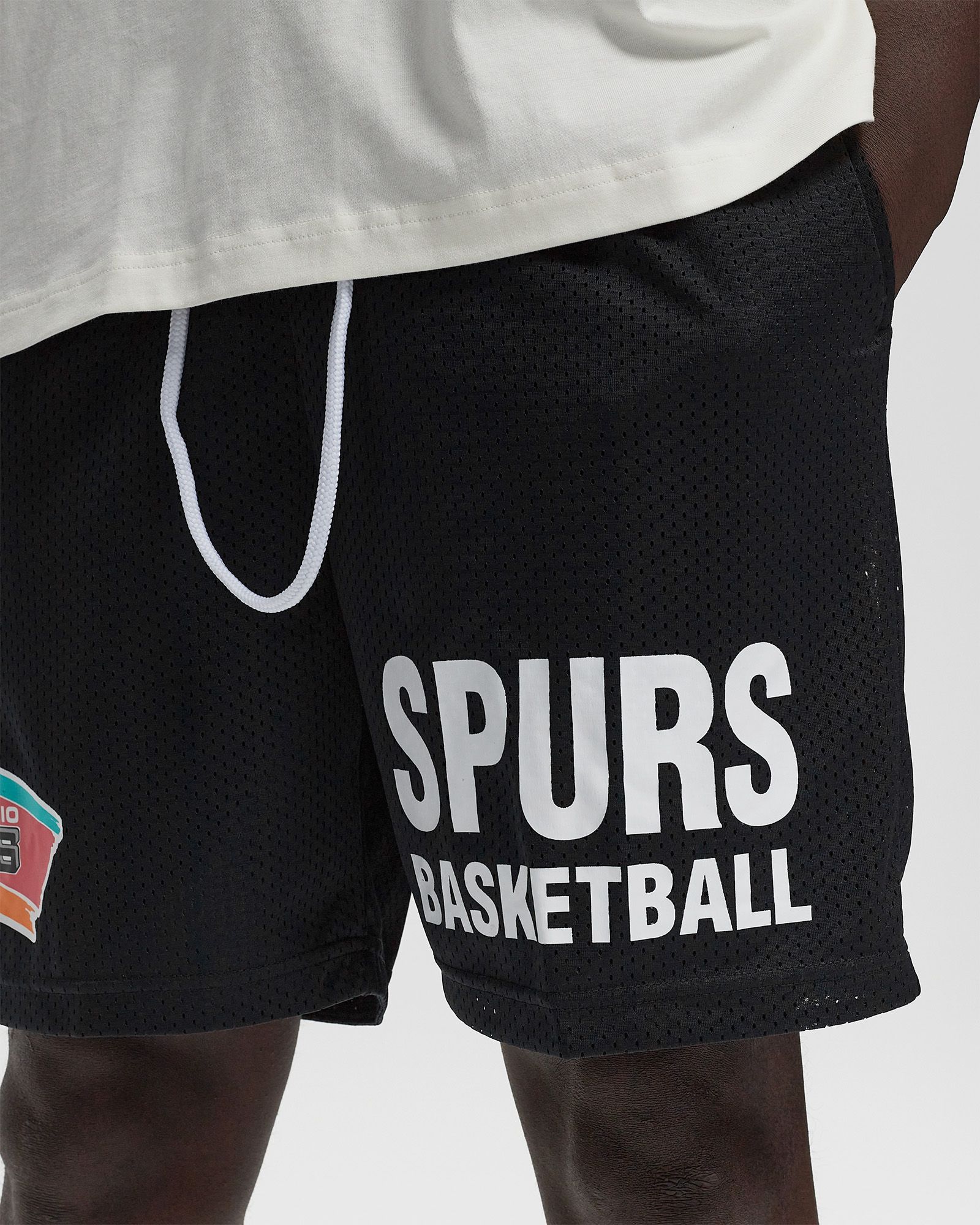 NBA GAMEDAY MESH 7IN SHORTS VINTAGE LOGO SPURS