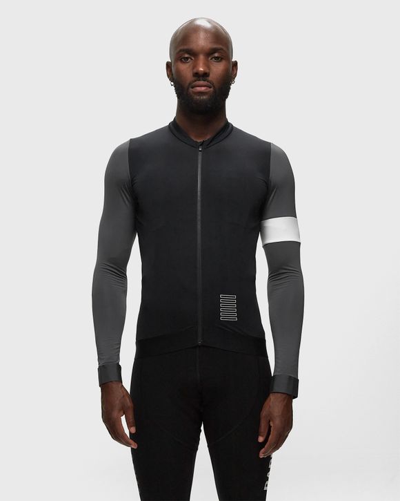 Rapha Pro Team Long Sleeve Training Jersey Black - BLACK/CARBON GREY/WHITE