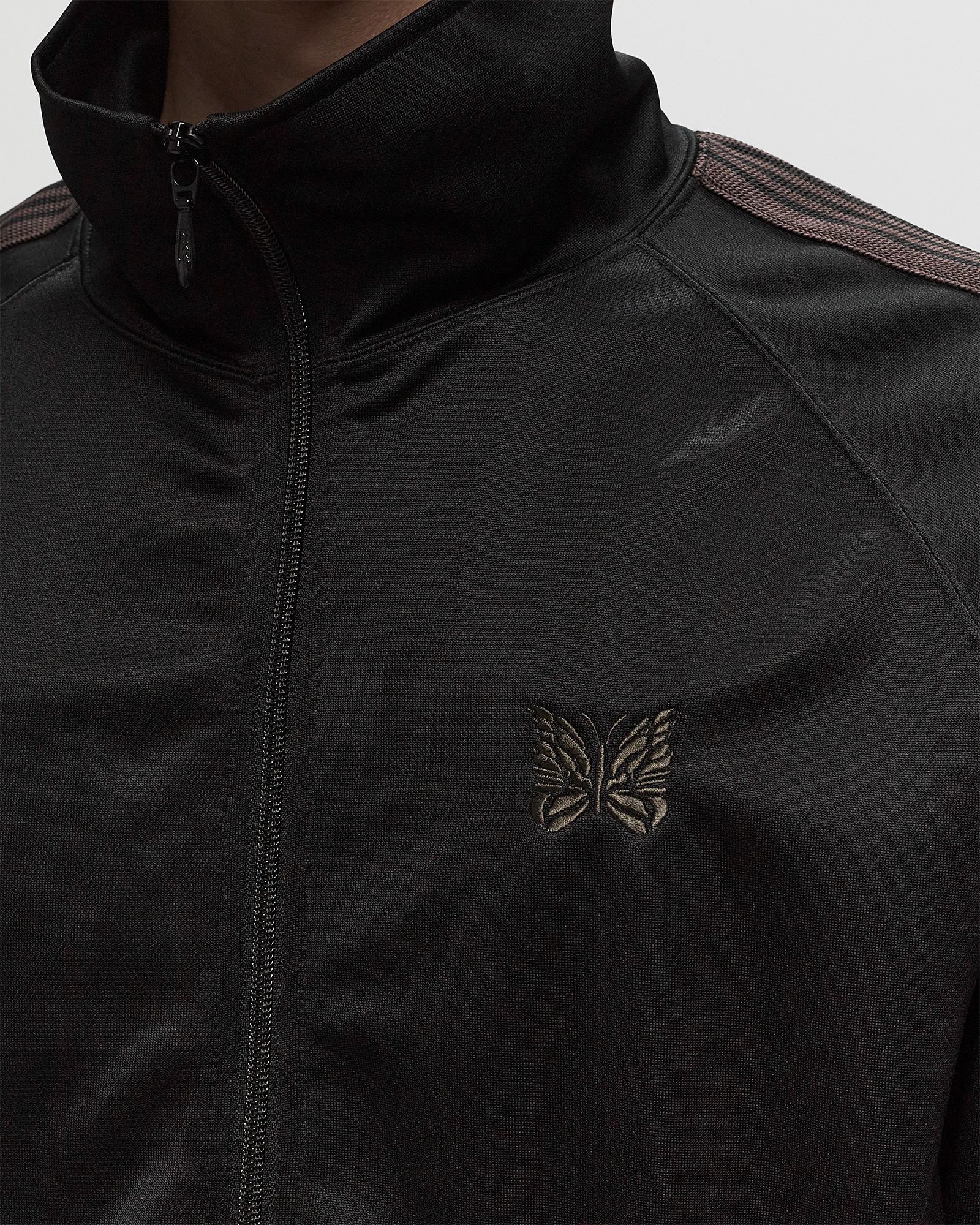 063◆NEEDLES TRACK JACKET BSHOP BLACK Needles Poly Smooth Track Jacket in Black Needles