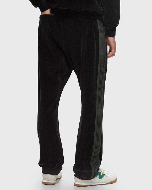 Needles Narrow Track Pant - C/Pe Velour Black - C-BLACK