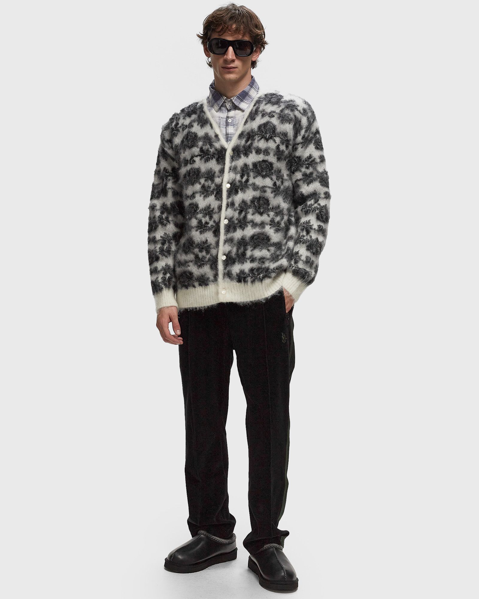 Needles Mohair Cardigan - Rose Black White | BSTN Store