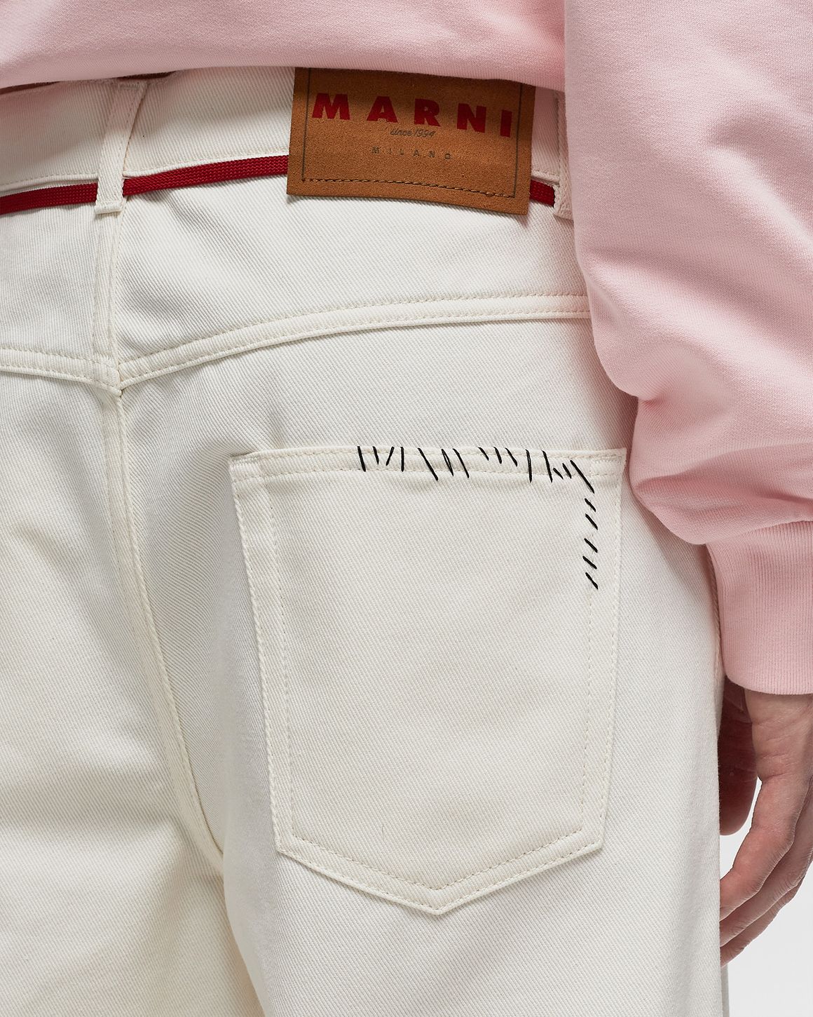パンツ MARNI Woman Pants White PAMA0449U0UTV990 00W01 Marni Pants Womens 38 White Solid High Waist Wide Leg Dressy