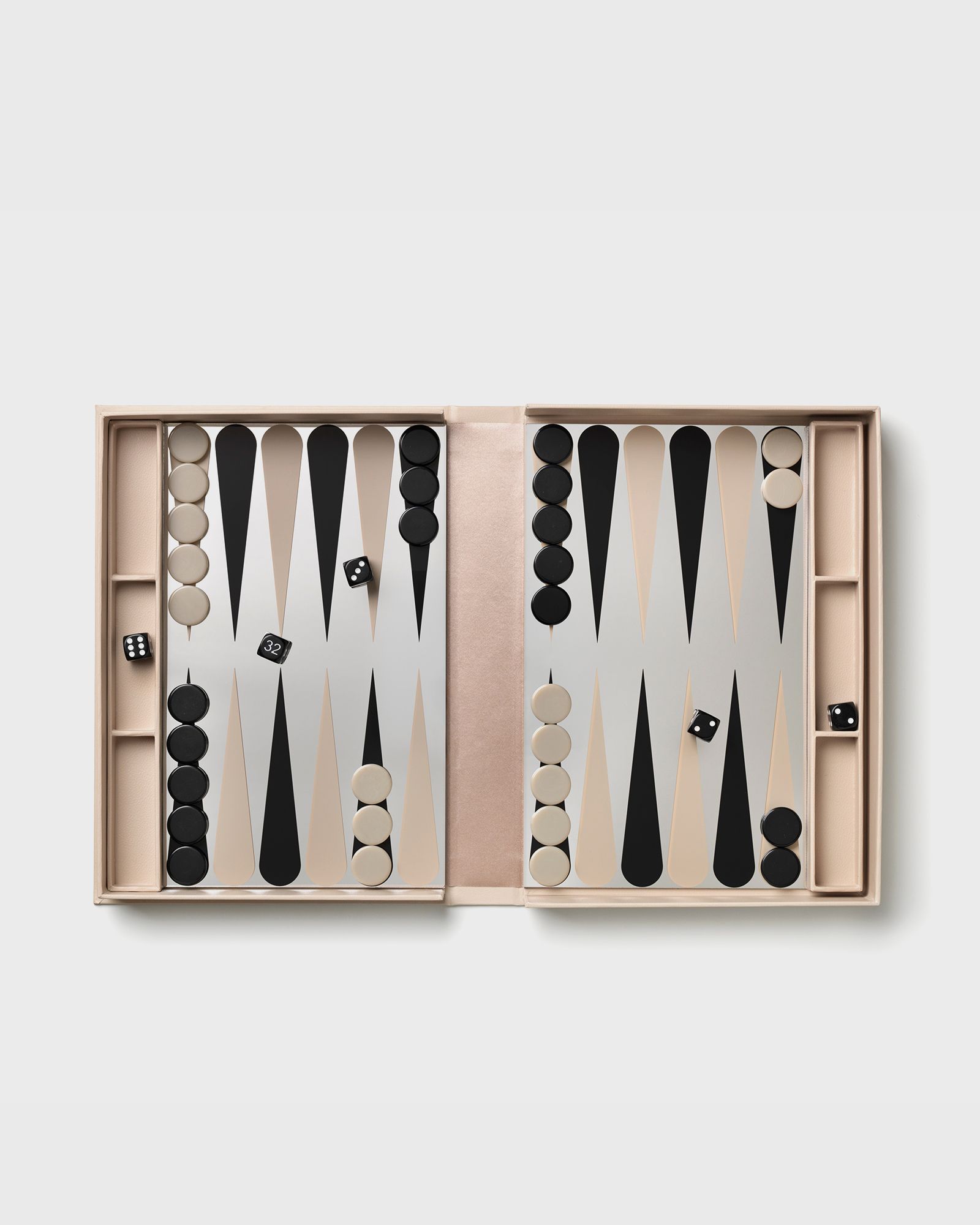 Classic Art Of Backgammon Mirror Beige/Clear