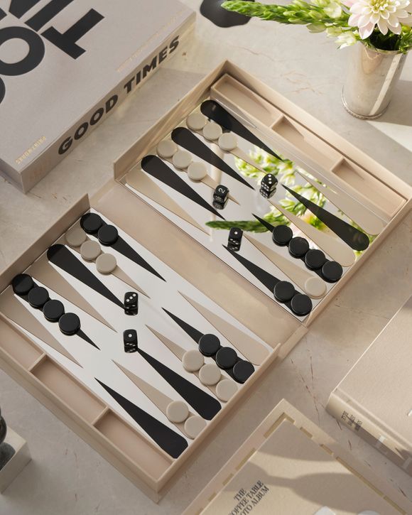 Classic Art Of Backgammon Mirror Beige/Clear