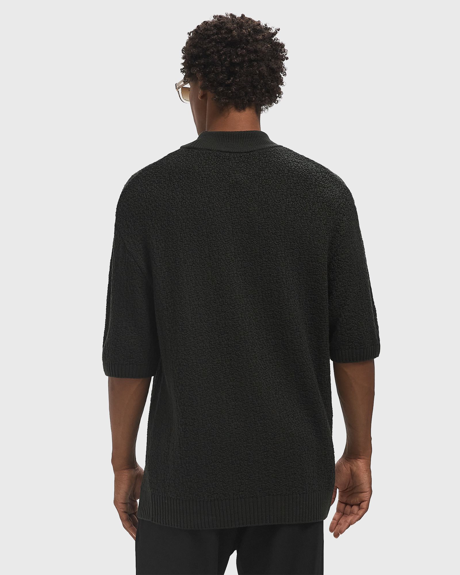 S/S Mock Neck Sweater - Merino Wool Knit