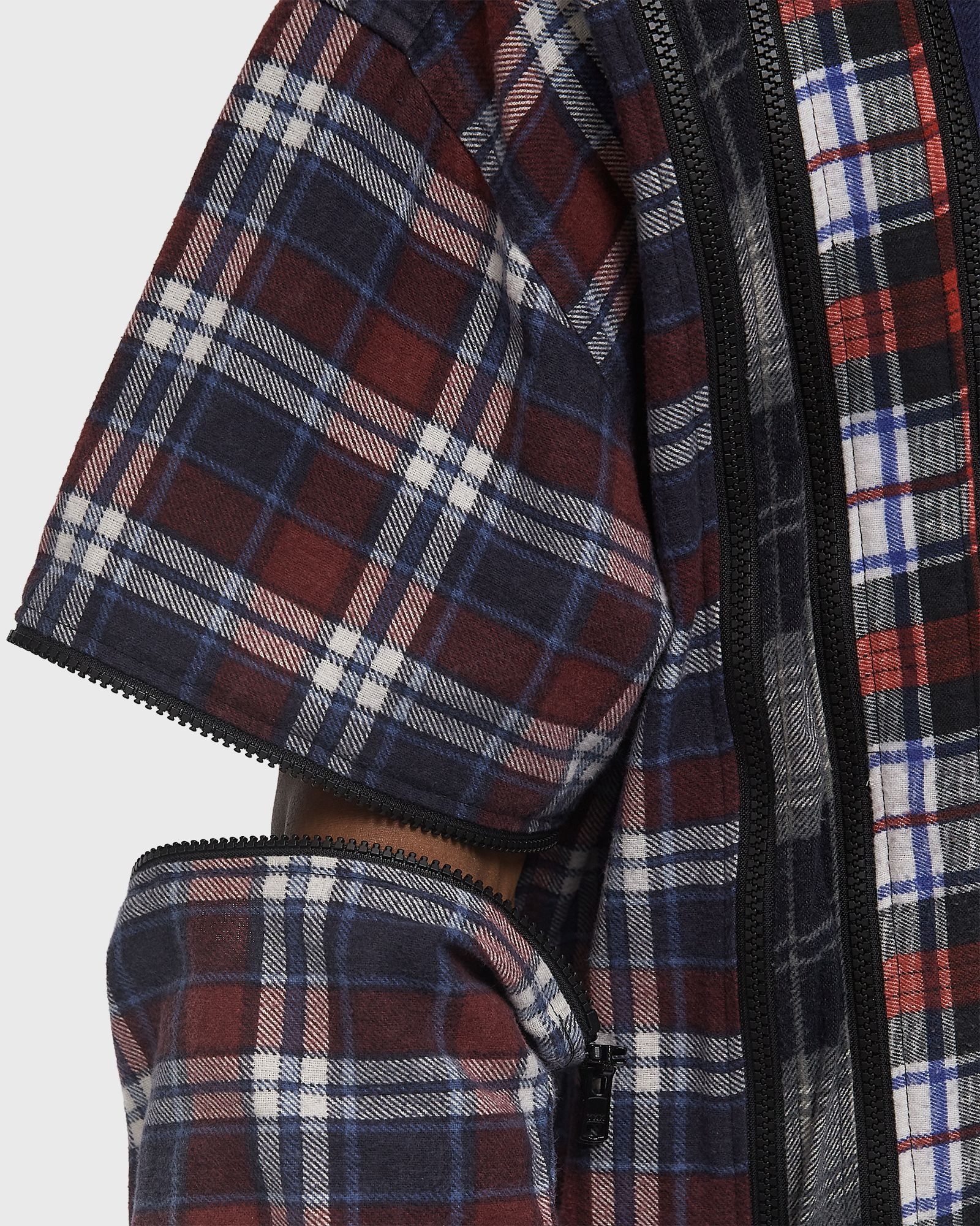 Rebuild by Flannel Shirt -> 7 Cuts Zipped Wide Shirt