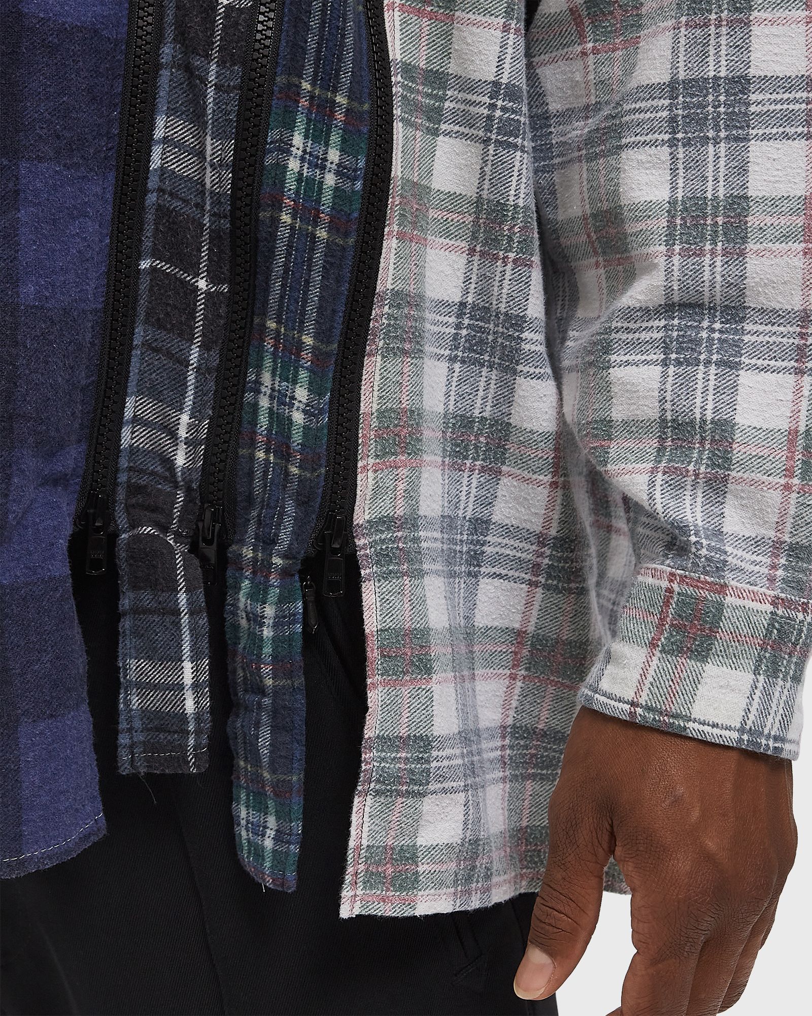 Rebuild by Flannel Shirt -> 7 Cuts Zipped Wide Shirt