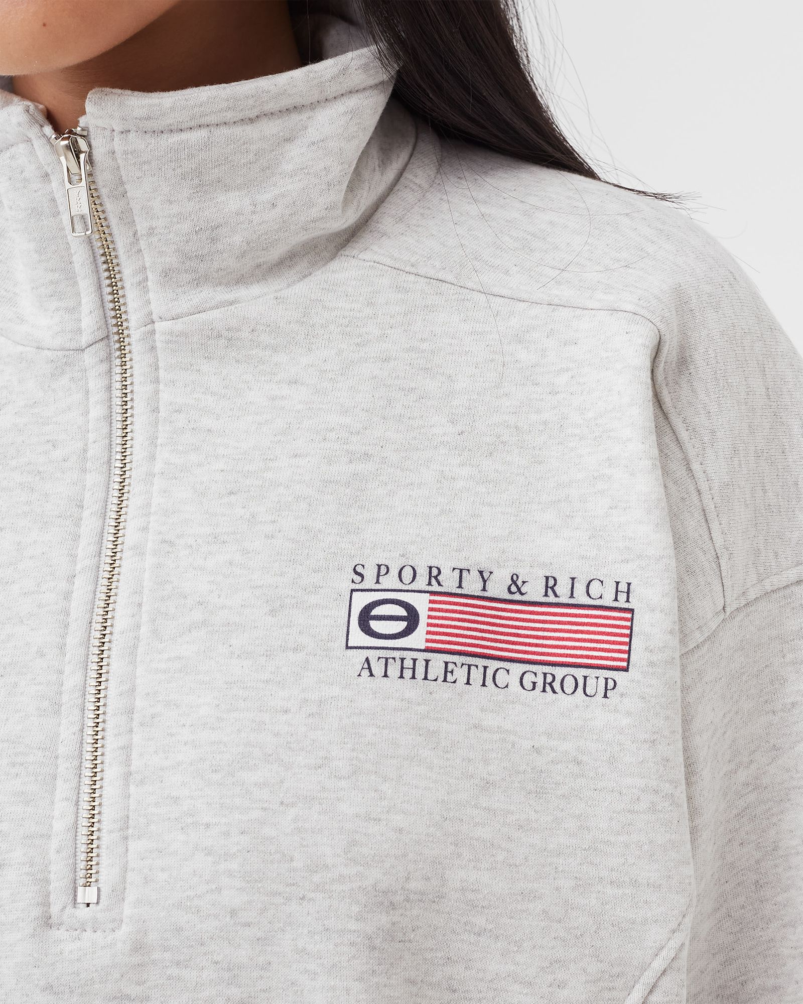 Athletic Group Flag Quarter Zip Sweatshirt