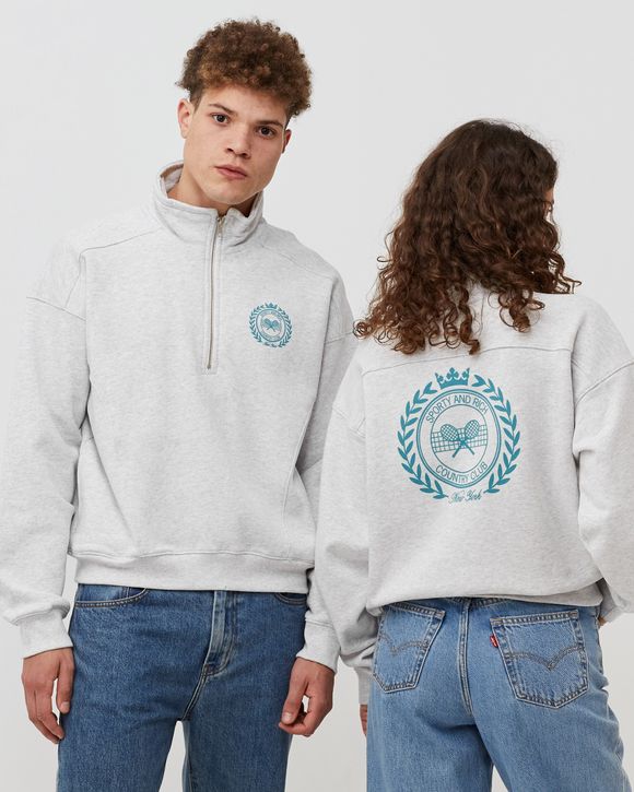 Sporty & Rich NY Country Club Quarter Zip Grey | BSTN Store