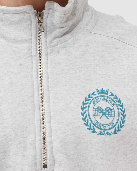 Sporty & Rich NY Country Club Quarter Zip Grey | BSTN Store