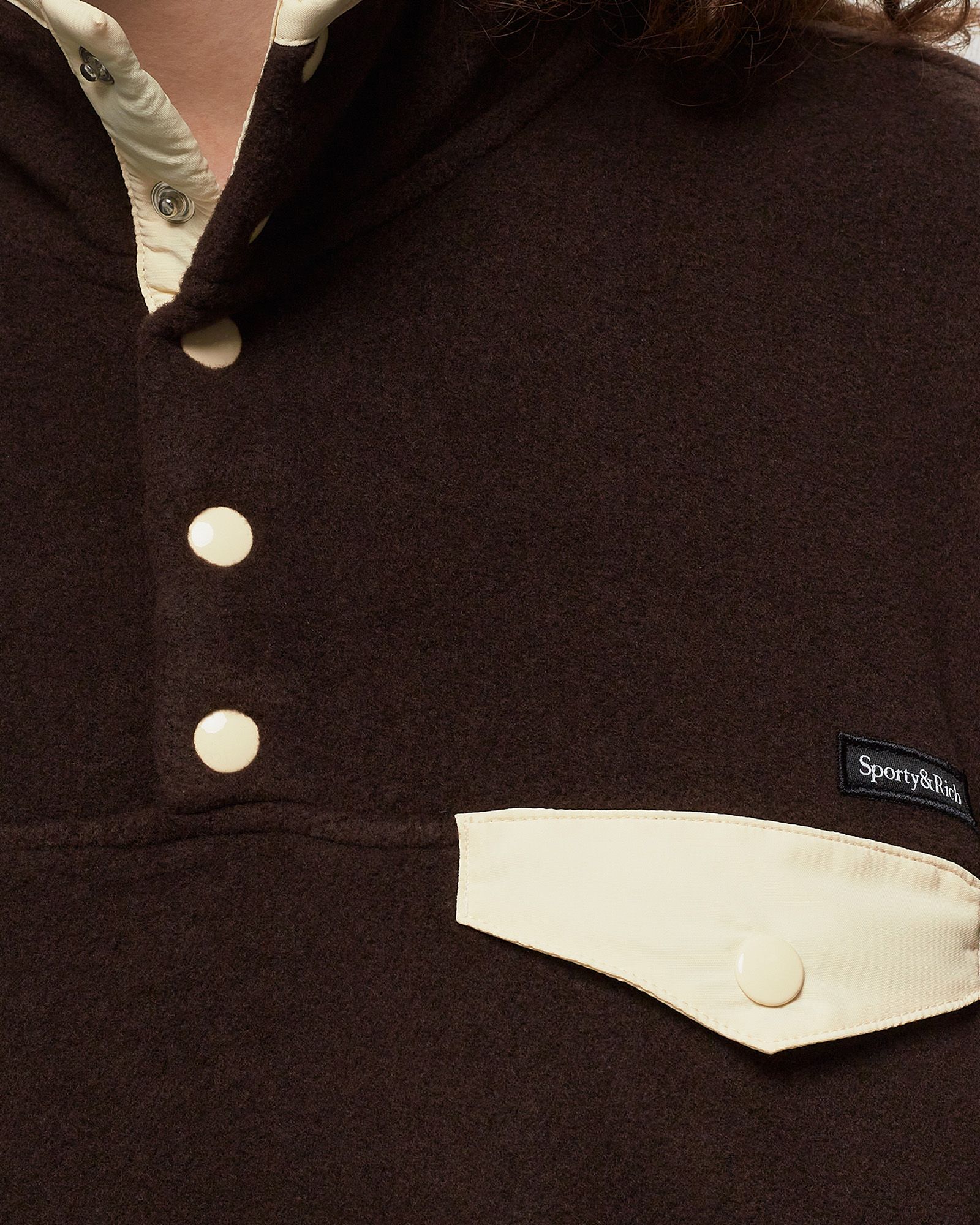 Buttoned Polar Sweatshirt
