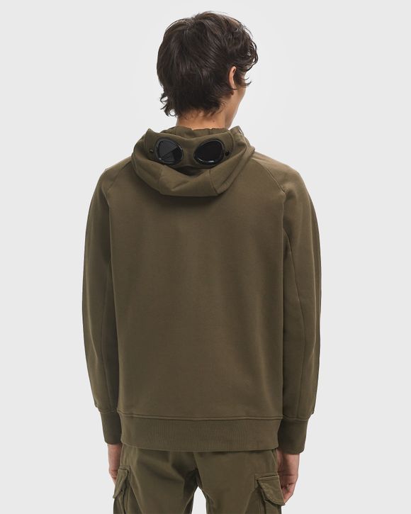 パーカー・フーディ C.P. Company Brushed' Green Cotton Sweatshirt Cp company green sweatshirt new arrivals