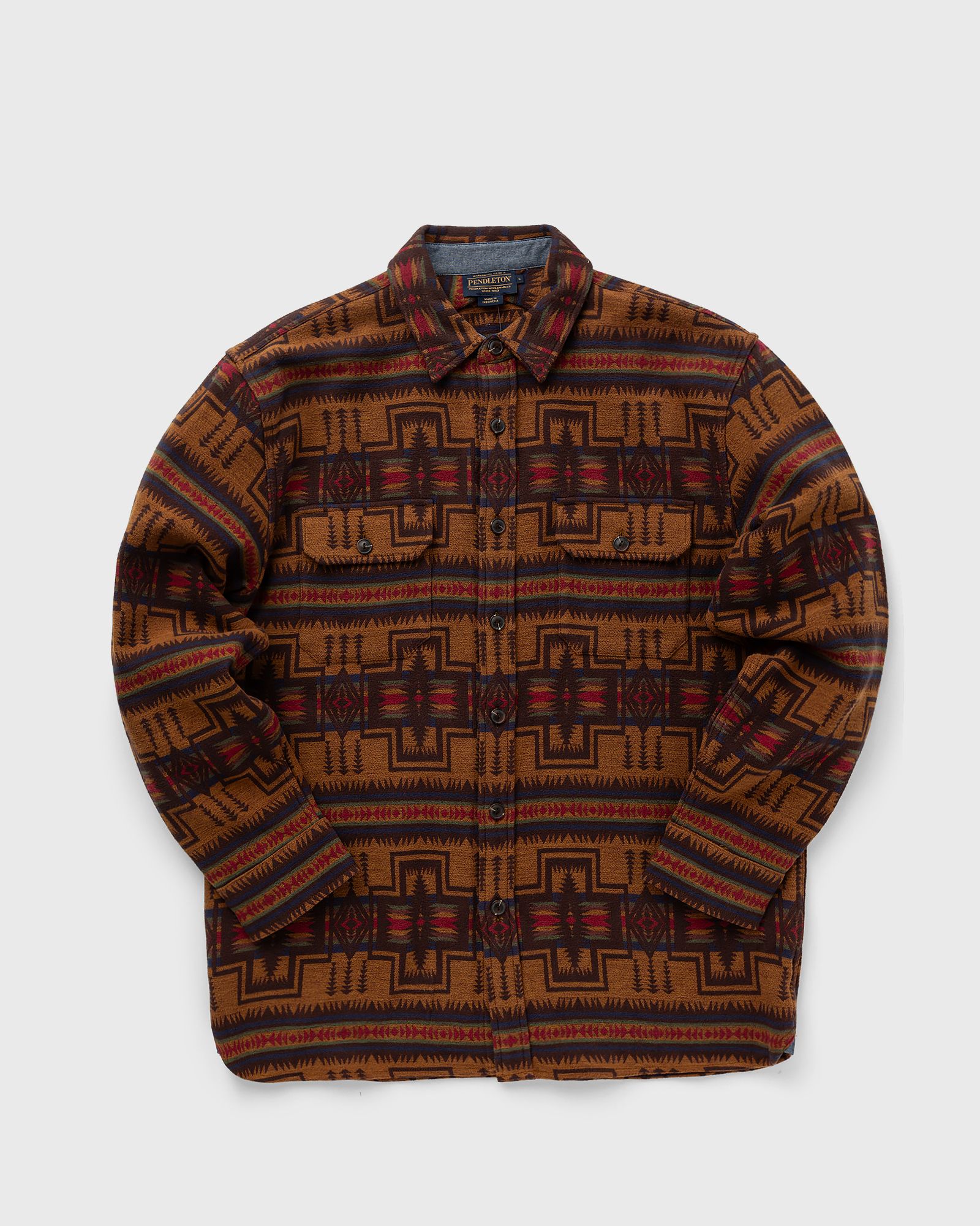 Pendleton - driftwood shirt men overshirts brown in größe:xl