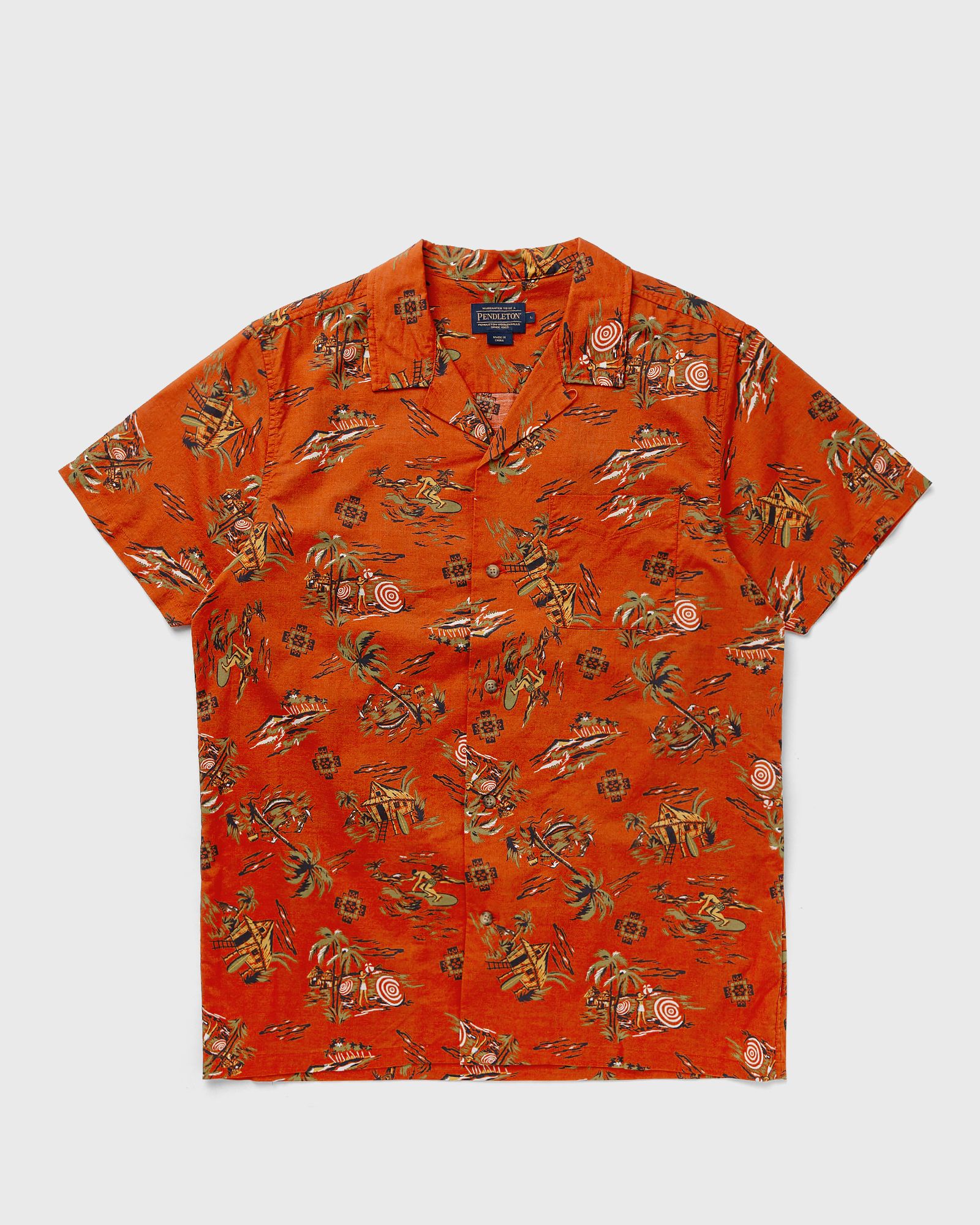 Pendleton - aloha shirt men shortsleeves red in größe:xl