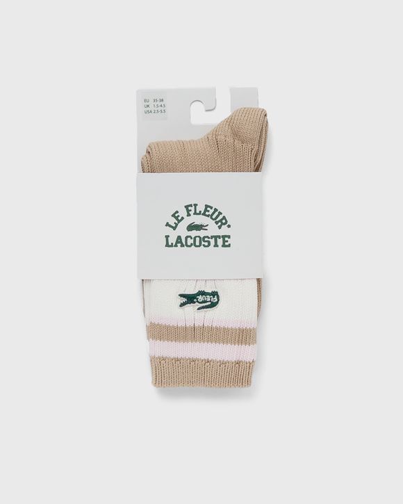 Chaussettes Lacoste x le FLEUR côtelées