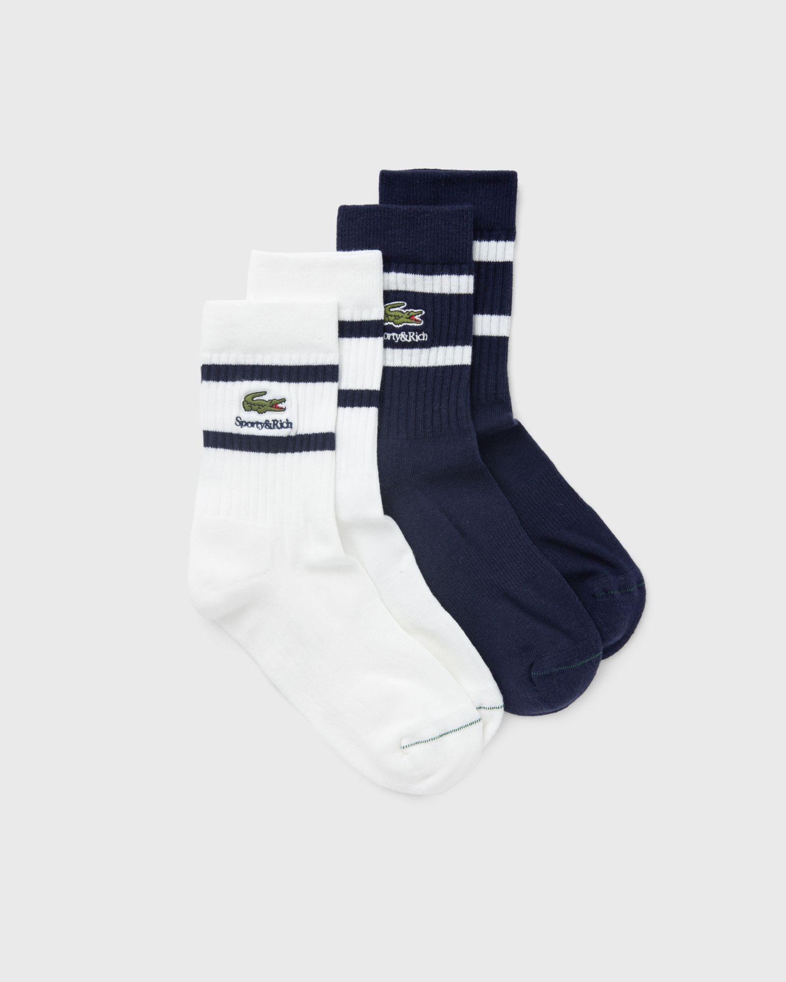Lacoste Ribbed Striped Socks (2 Pairs)