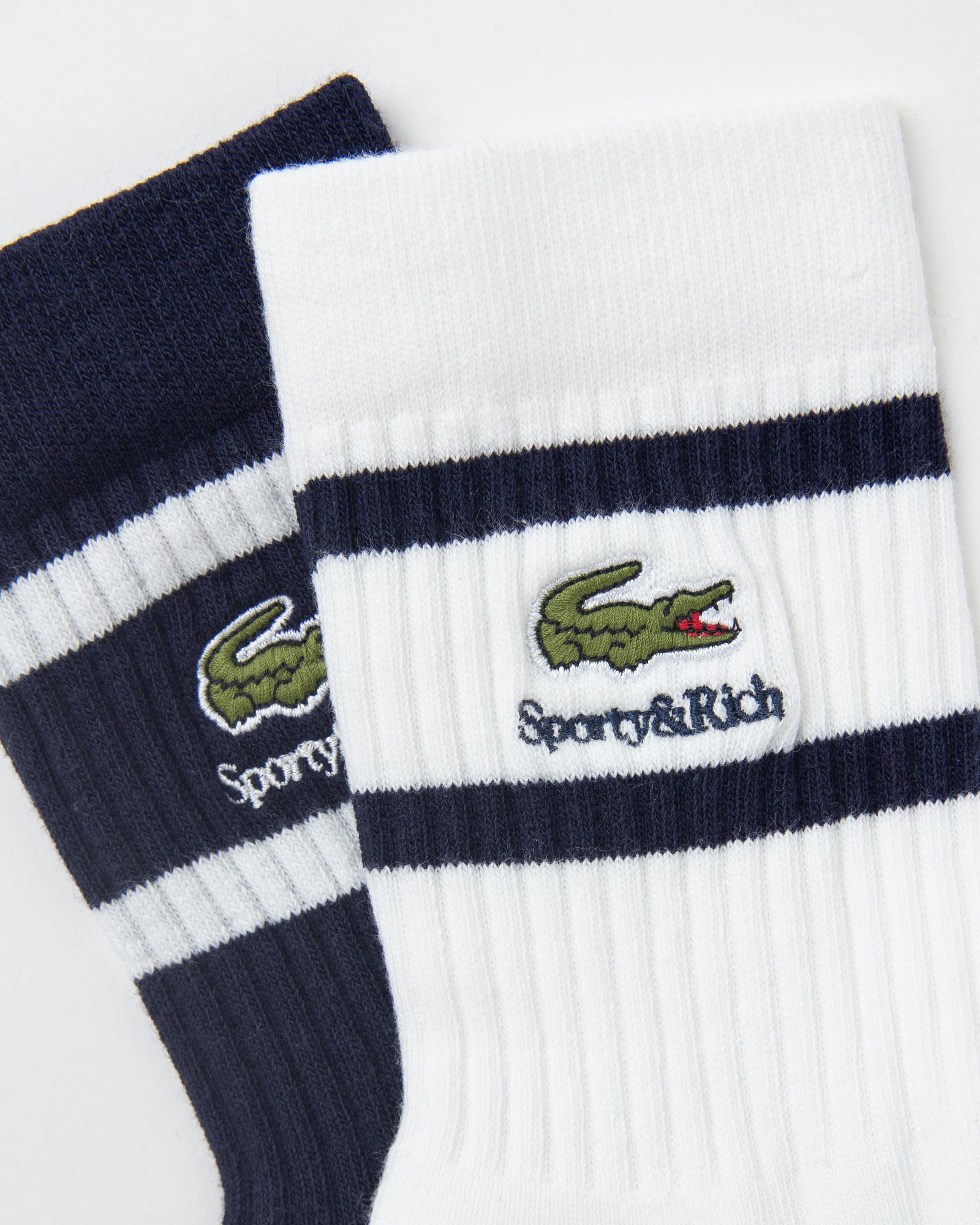 Lacoste Ribbed Striped Socks (2 Pairs)