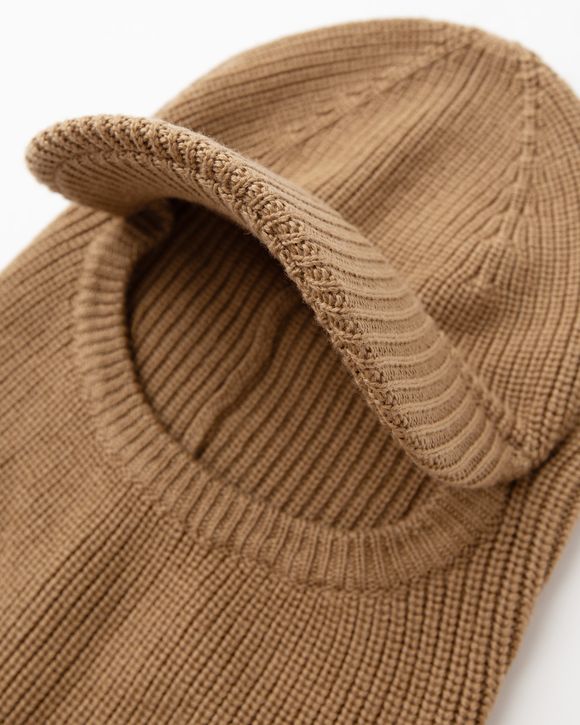 RIBBED WOOL BALACLAVA WITH VISOR