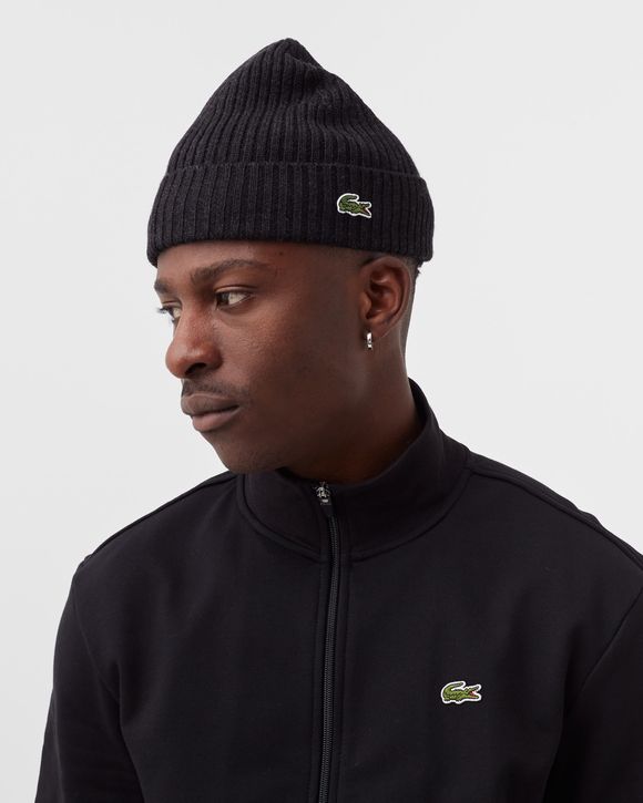 Lacoste Ribbed Beanie Black | BSTN