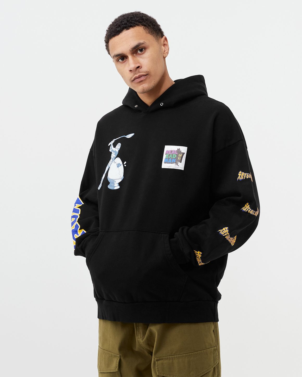 【REAL BAD MAN】OUT OF YOUR MIND PULLOVER HOOD [BLACK] eyJidWNrZXQiOiJic3RuLWltYWdlLX