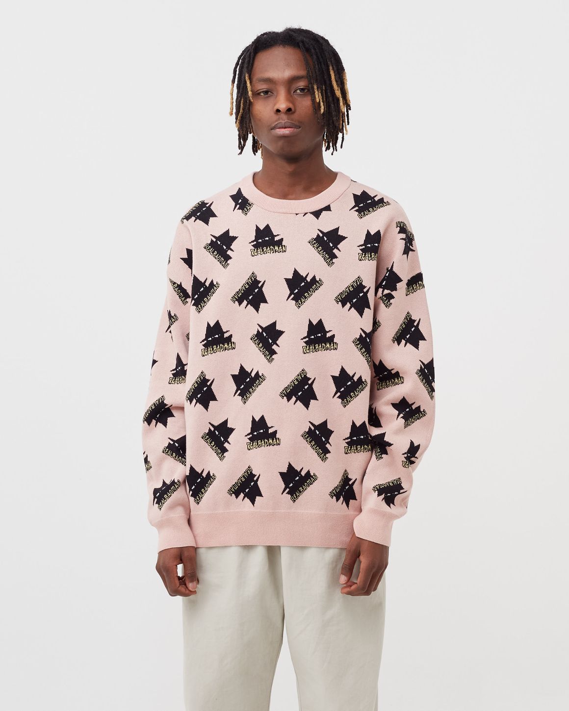 【REAL BAD MAN】RATHER LARGE SWEATER [PINK] Rather Large Sweater - Pink – Feature