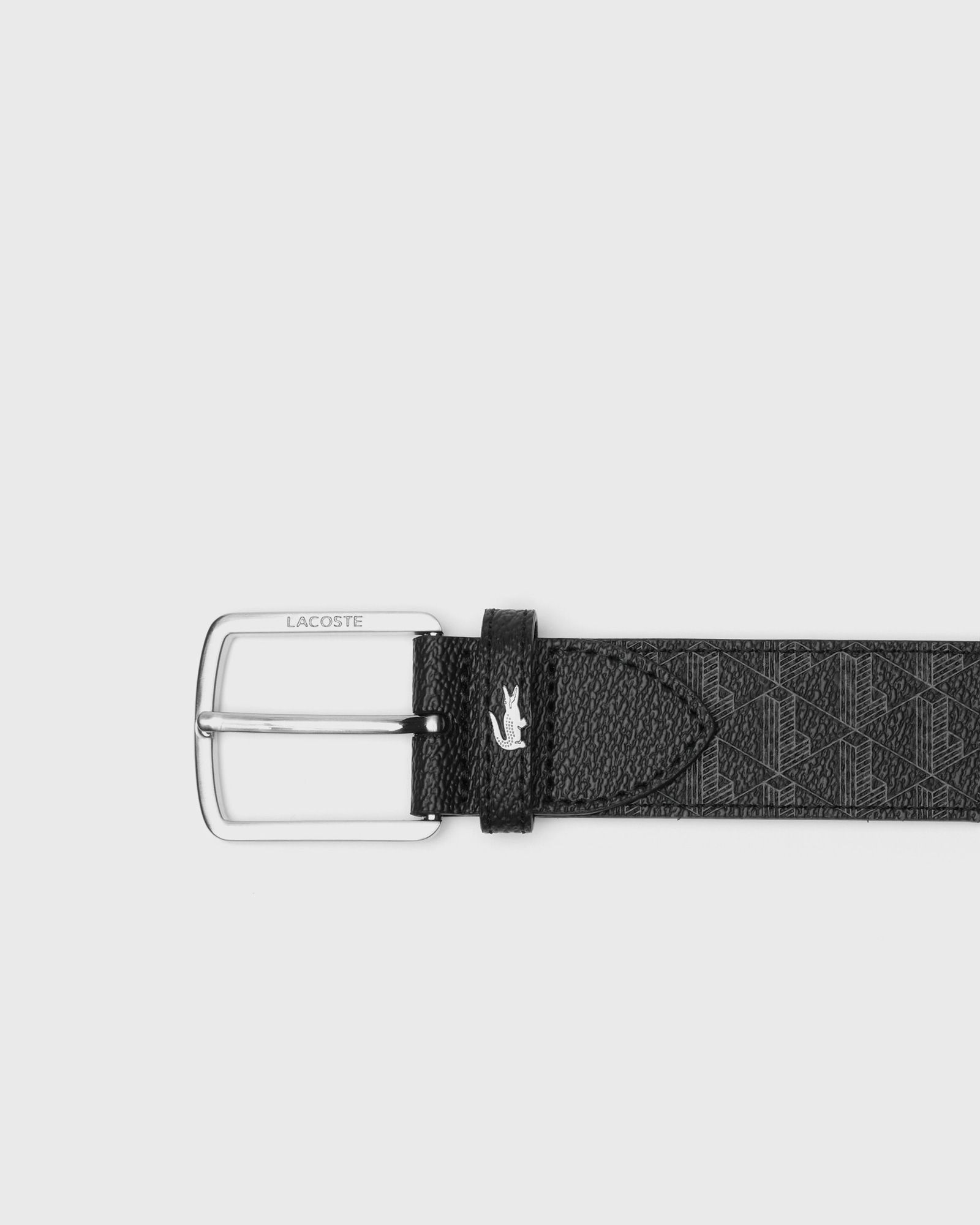 Caito Horseshoe long LTR BELT【Black】 Men's Smooth Leather Belt - Belts - New In 2025 | Lacoste