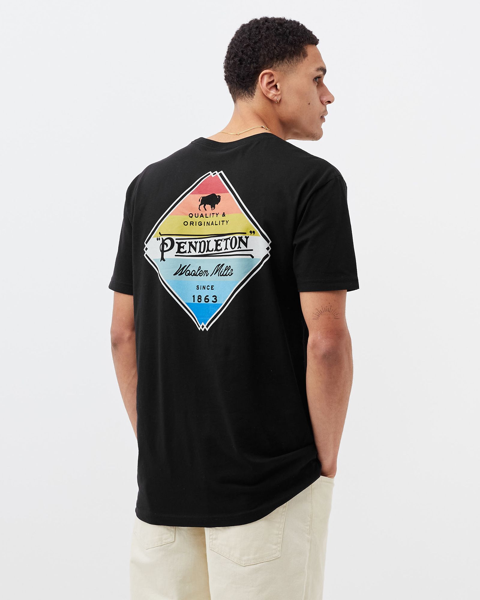 Diamond Stripes Graphic Tee