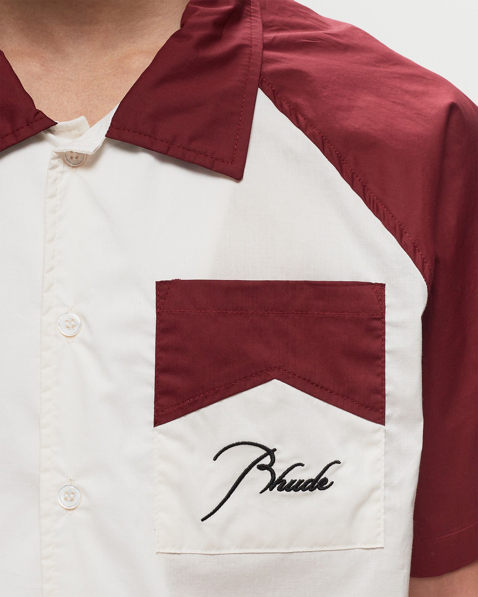 RAGLAN POPLIN BUTTON UP