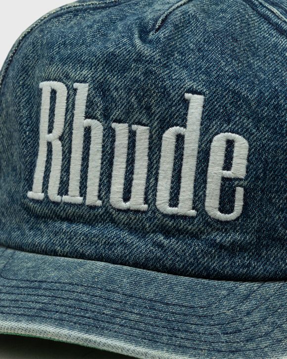 Rhude WASHED DENIM LOGO HAT Blue | BSTN Store