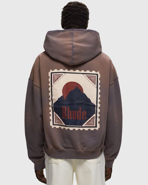 Rhude MOONLIGHT STAMP HOODIE Grey | BSTN Store