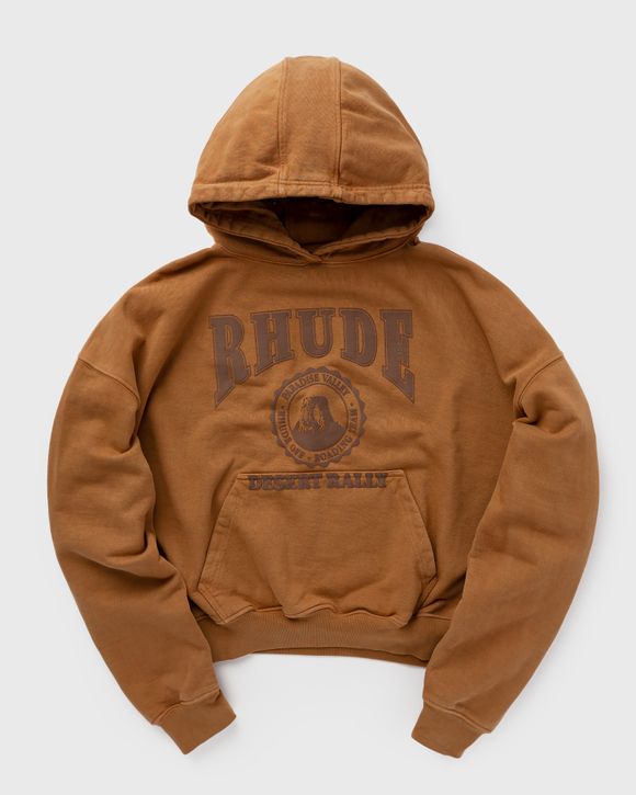 Rhude CROPPED DESERT VALLEY HOODIE Brown | BSTN Store