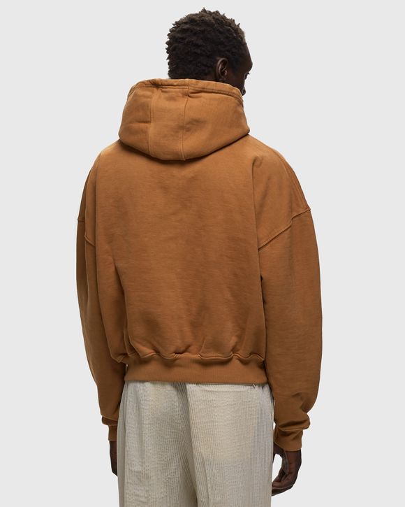 Rhude CROPPED DESERT VALLEY HOODIE Brown | BSTN Store