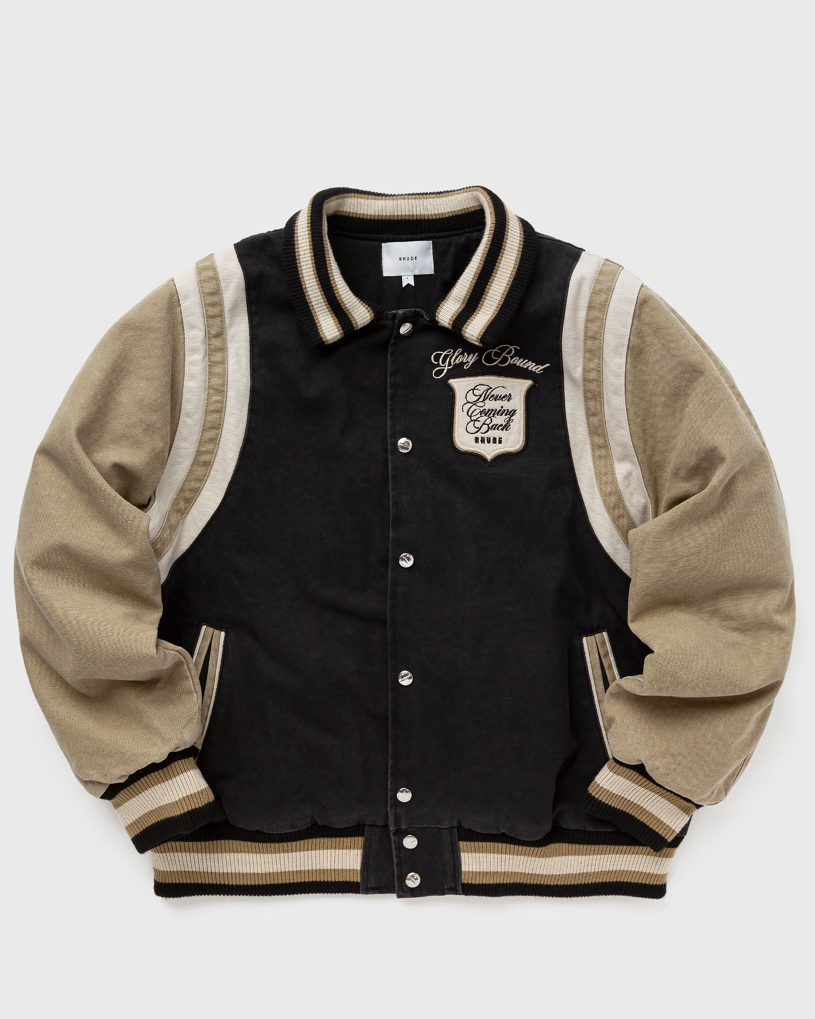 WASHED CANVAS VARSITY JACKET