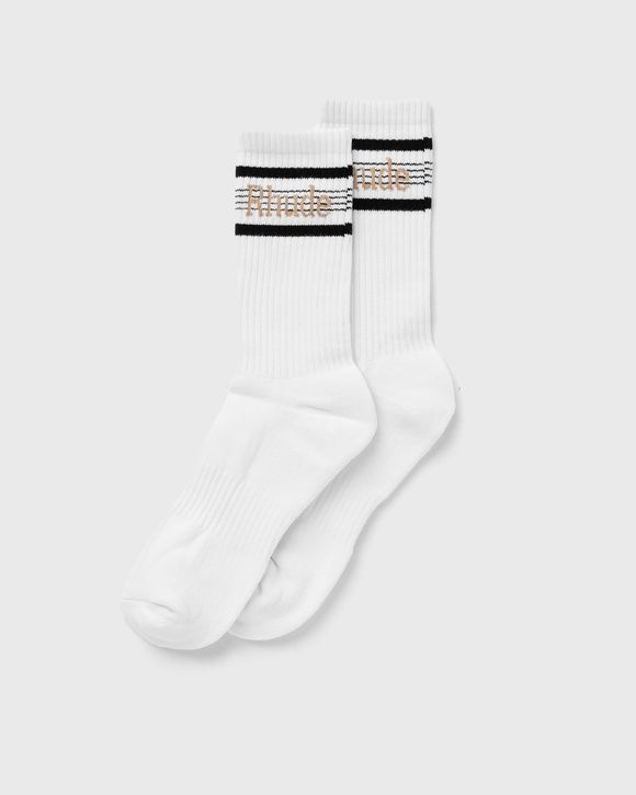 Rhude LOGO STRIPE SPORT SOCK White | BSTN Store