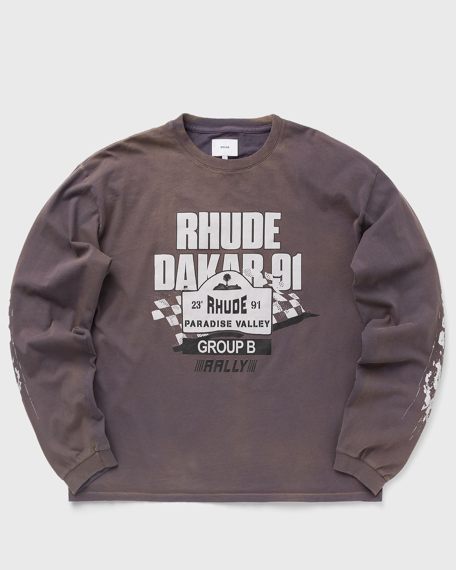 トップス RHUDE DAKAR 91 L/S Tee M Rhude DAKAR 91 LS TEE Grey | BSTN Store