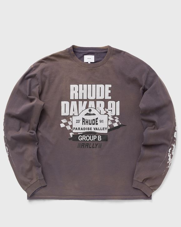 Rhude DAKAR 91 LS TEE Grey | BSTN Store