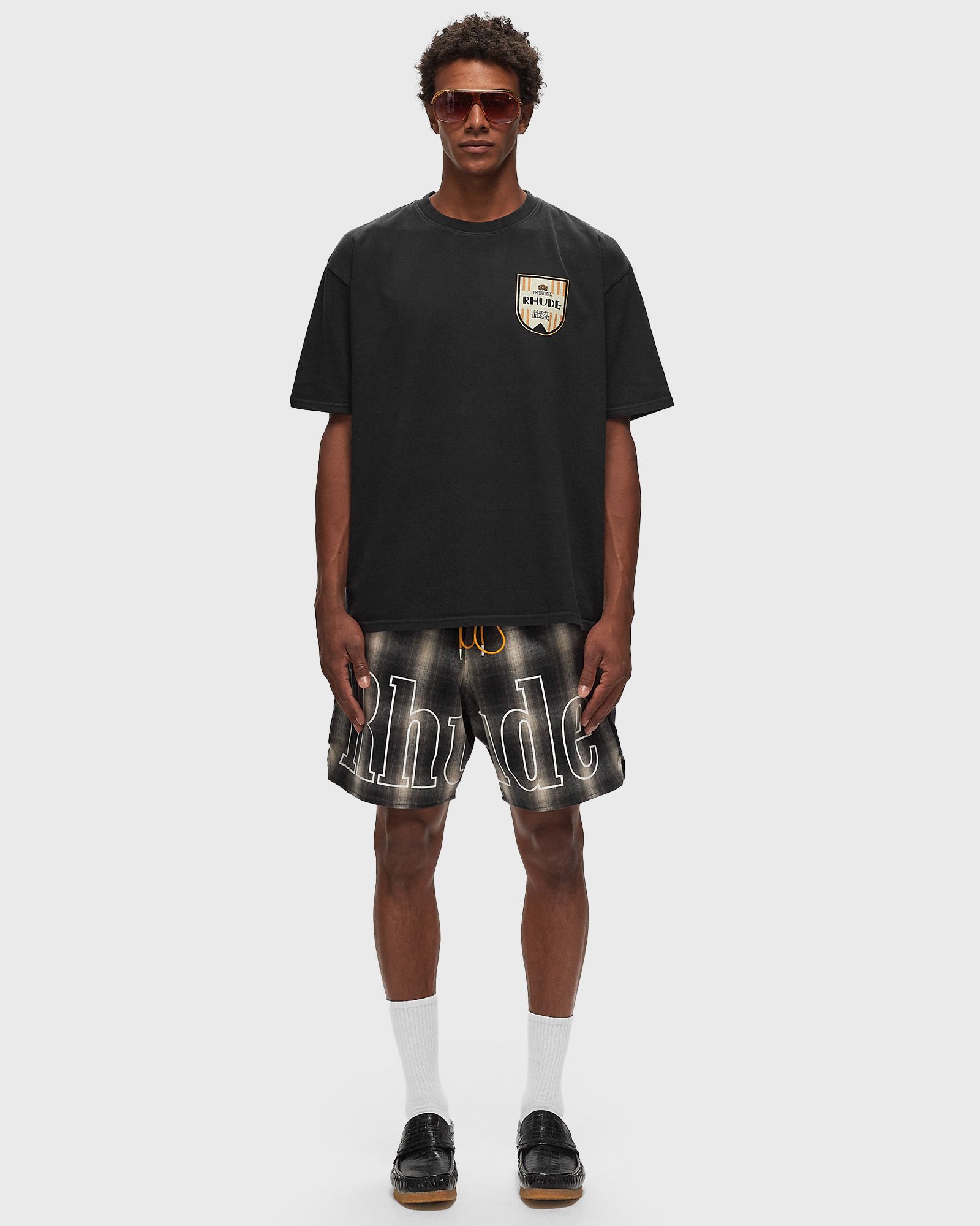 PLAID LOGO SHORT