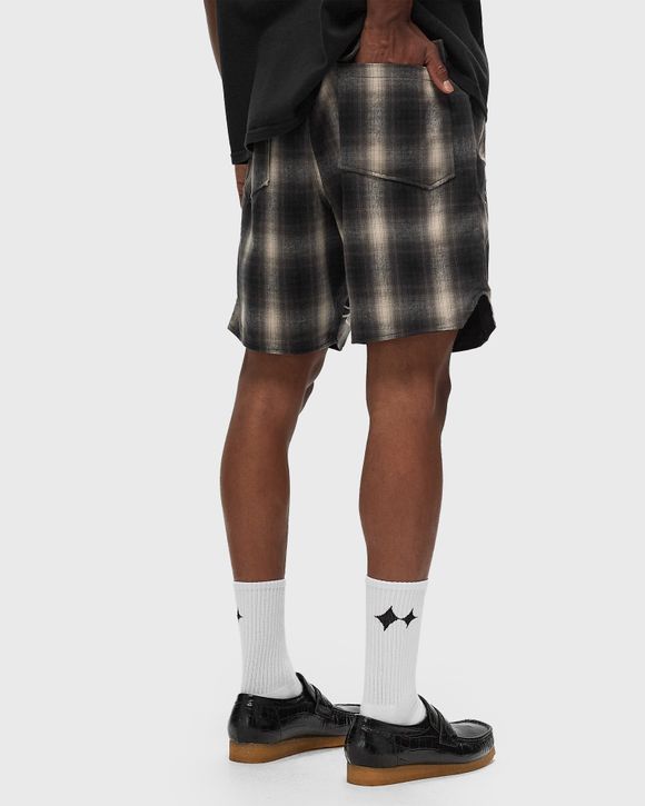 Rhude PLAID LOGO SHORT Black BSTN Store
