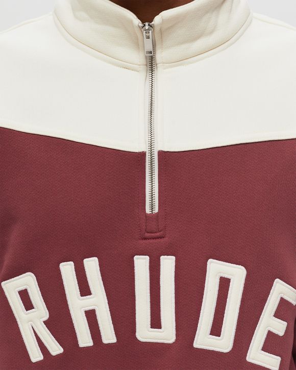 トップス Rhude Quarter Zip Sweatshirt M RHUDE CONTRAST QUARTER-ZIP VARSITY – R H U D E