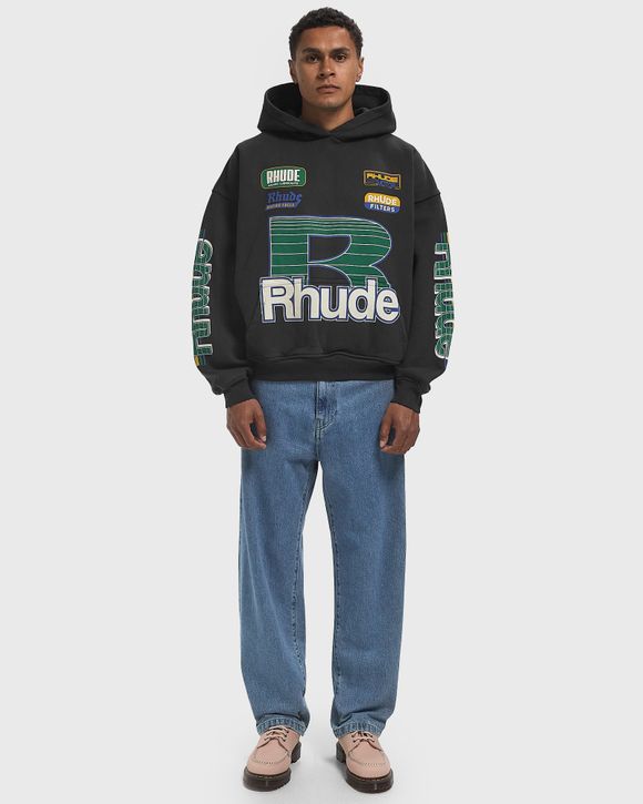 【関税込み】Rhude ブラック Roadway Racing フーディ Rhude ROADWAY RACING HOODIE Black | BSTN Store