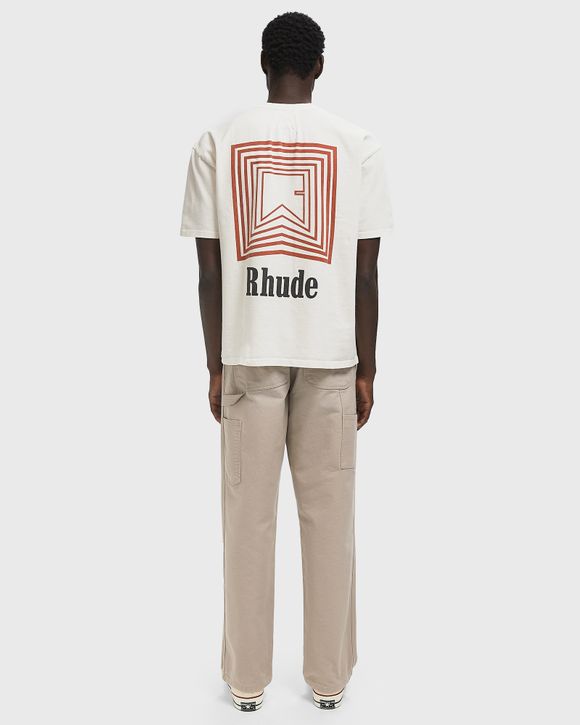 Rhude CHEVRON LOGO REPEAT TEE White | BSTN Store