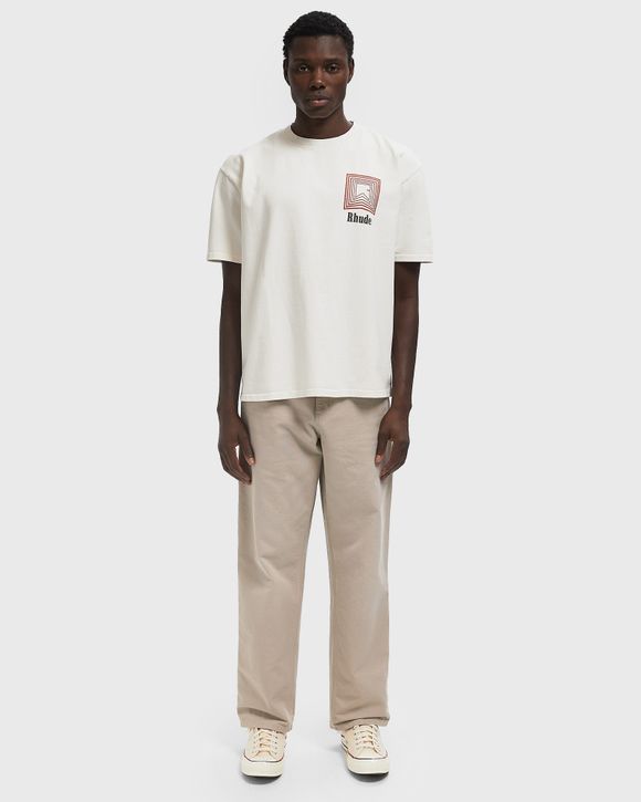 Rhude CHEVRON LOGO REPEAT TEE White | BSTN Store