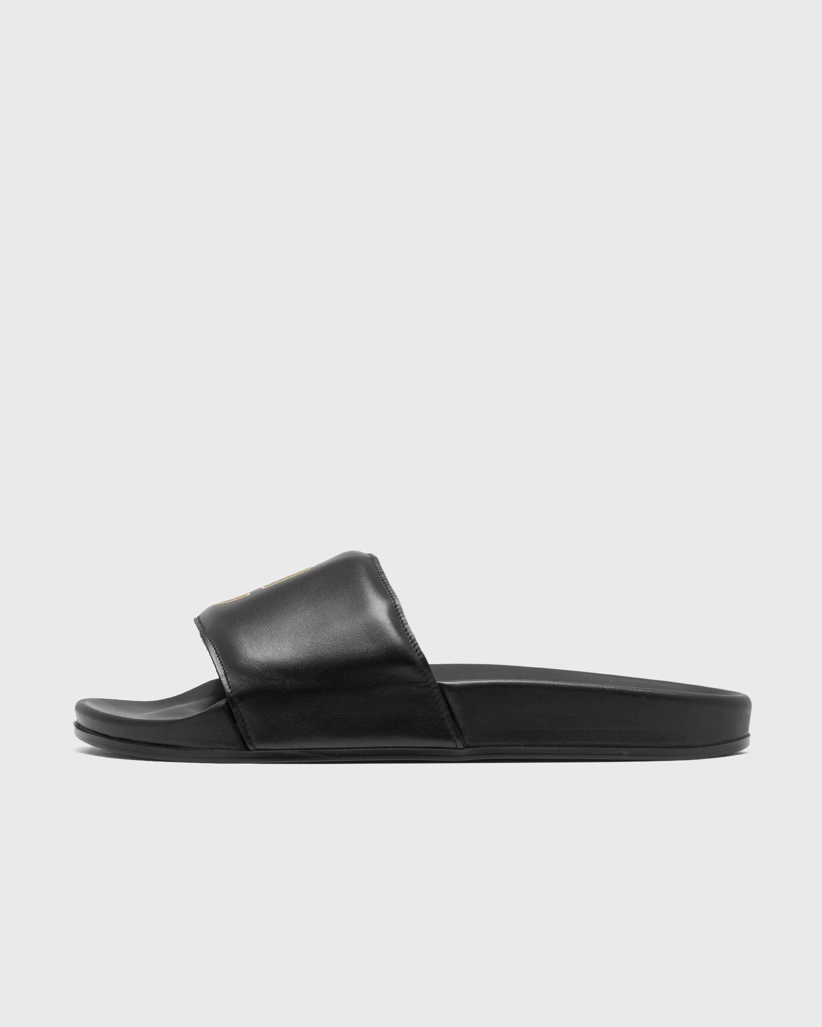 Rhude - leather slides men  black in größe:46